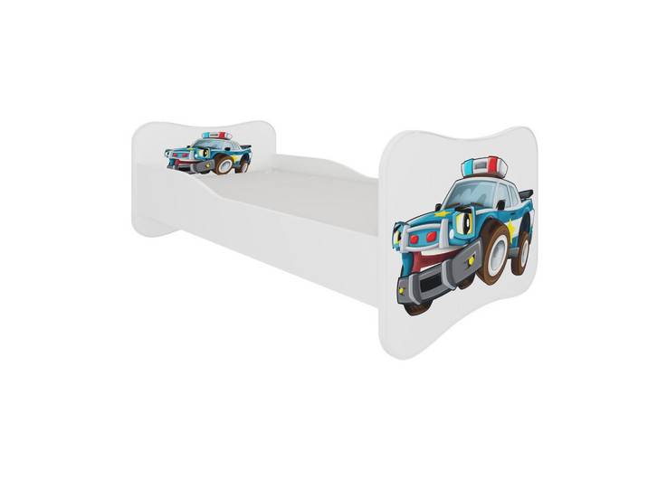 Feldmann-Wohnen Kinderbett Gonzalo weiß / dunkelblau 88 / 164 / 63cm, Weiß, Dunkelblau, Rechteckig, 80x160 cm, Babymöbel & Kindermöbel, Kinderzimmer & Jugendzimmer, Kinderbetten
