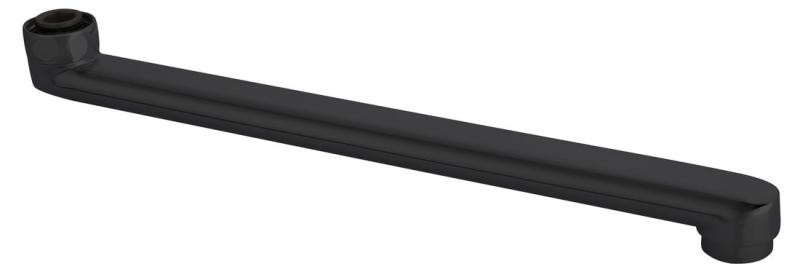 A&N&A Aqualine wateruitloop, plat, mat zwart, 320 mm