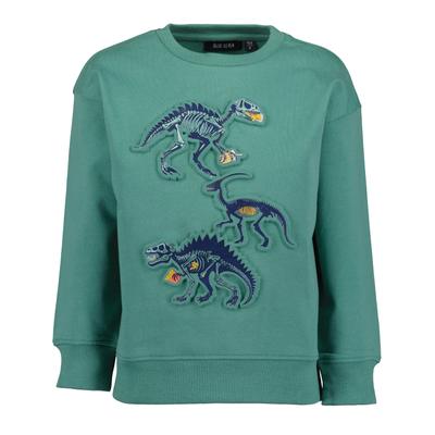 Sweater BLUE SEVEN "Sweatshirt", Jungen, Gr. 122, grün (7471, tanne), 100% Baumwolle, normal normal, Rundhals, gerader Abschluss, Sweatshirts Sweater