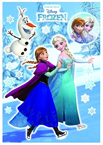 Komar Disney Deco-sticker Anna en Elsa - Muurtattoo met Olaf - 50 x 70 cm