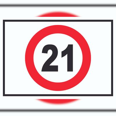 HB-Druck Zutritt ab 21 Jahre Symbol Schild A0 (841x1189mm)