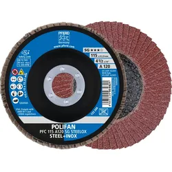 PFERD TOOLS POLIFAN Fächerscheibe PFC konisch SG STEELOX Stahl/Edelstahl - 67712115