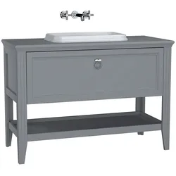 VitrA Valarte Set 118 cm Einbauwaschtisch + Waschtischunterschrank 1 Vollauszug Grau Matt,62202 62202