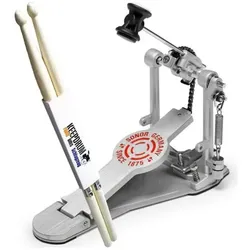 Sonor SP 2000 Bassdrum-Pedal mit Drumsticks, Schlagzeug Zubehör, Weiss