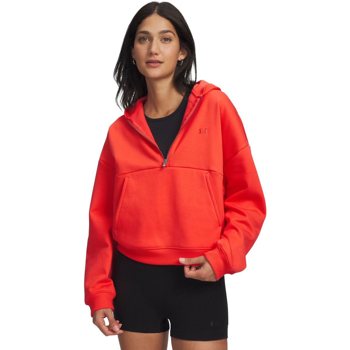 Under Armour Icon Fleece Half Zip Hoodie red venom red (690) S 6012843-690-SM