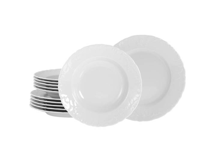 Tafelservice Rokoko weiß Prozellan, 6 Pers., 12-teilig