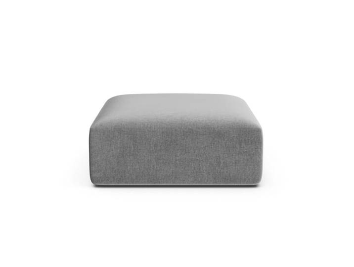 Pouf en velours gris