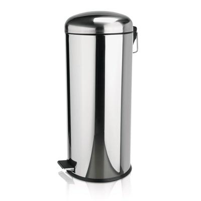 2x Tretabfalleimer mit verzinktem Einsatz, 30 ltr., Ø 30 cm, Edelstahl