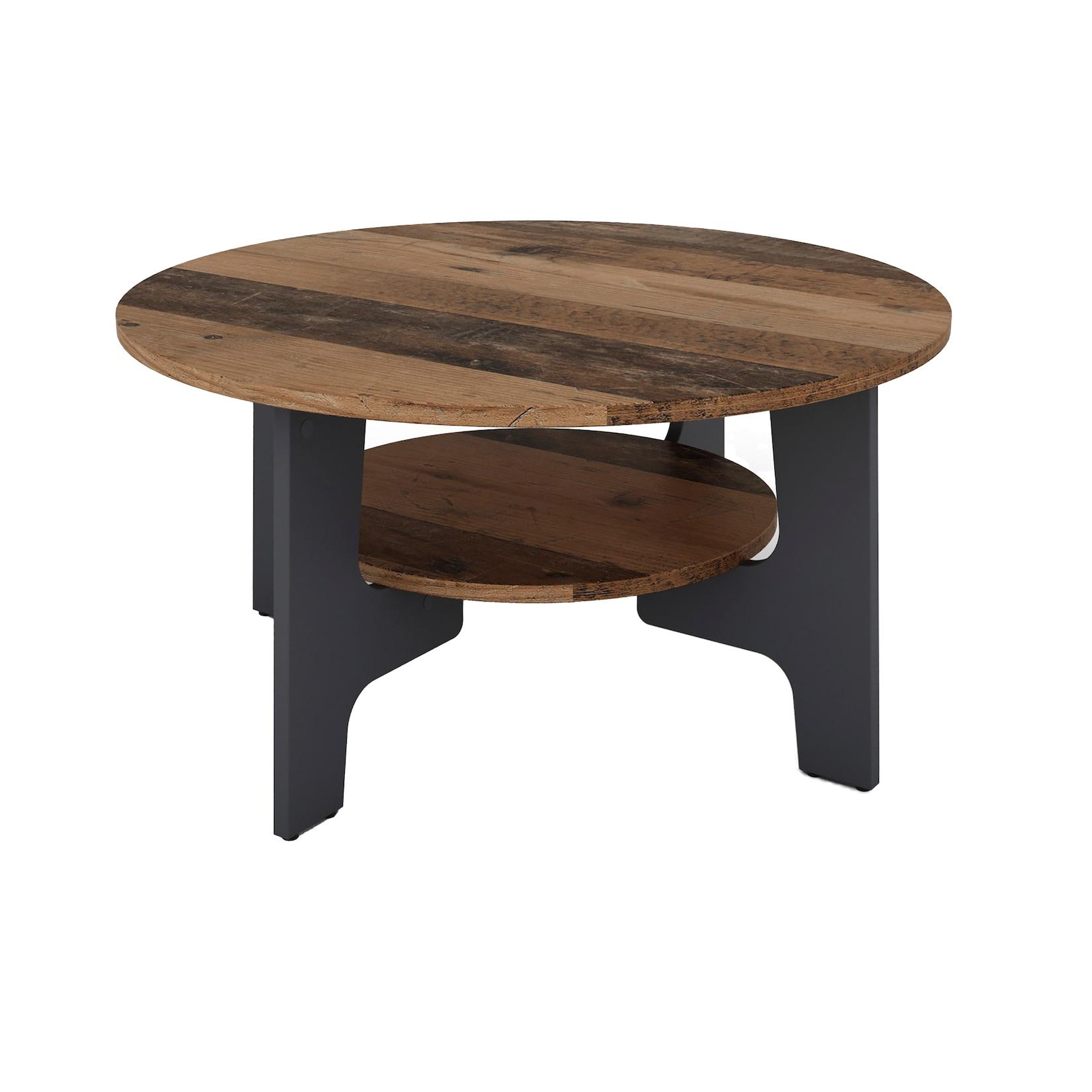 byLIVING Couchtisch JONNY, Breite 80 cm, Old Wood (Altholz-Optik)/anthrazit