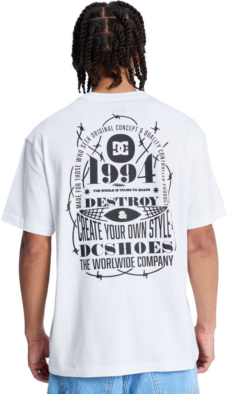 T-Shirt DC SHOES "Shape Or Destroy", Herren, Gr. M, weiß, Obermaterial: 75% Baumwolle, 25% Baumwolle., Shirts T-Shirt