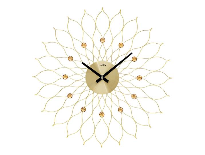 Wanduhr Gomes Metallgehäuse 50 x 50 x 5cm Multicolor/Messing