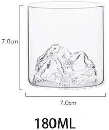Uplifted Finds Japanese Mountain View Whiskey Glass High Performance 180ml Heat Resistant Borosilicate Spirits Tumbler 1 Pc