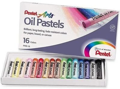 Uplifted Finds Pentel Arts Professional Oil Pastel Set Brilliant Assorted Colors (PHN Series) phn 16 Pcs