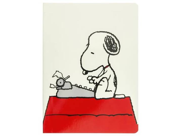 Graphique Tagebuch mit weichem Einband, Peanuts-Schreibmaschinen-Design, 200 linierte Seiten, süßes Snoopy-Design auf dem Einband, 15,2 x 21 x 1,2 cm, strapazierfähiges Notizbuch für Notizen, Listen,