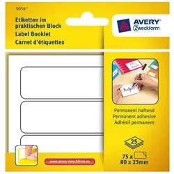 Avery Zweckform Etiketten im Block 80x23mm Permanent 75x Stück