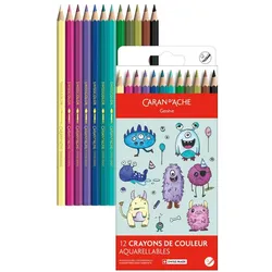 Caran d'Ache, Malstifte, Farbstifte Swisscolor Aquarelle Kawaii (12x)