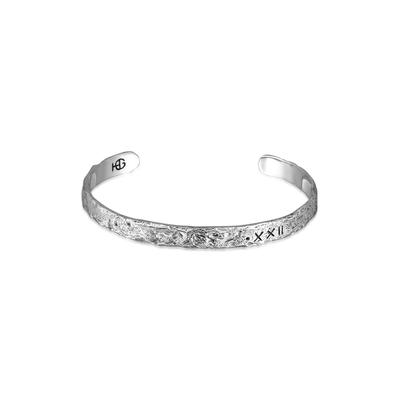Armreif HAZE & GLORY "Armband Armreif - Live in the moment 925 Silber" Gr. 180, silber, Armbänder, Herren, Silber 925 (Sterlingsilber), Armreif