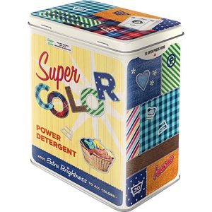 Nostalgic-Art Vorratsdose Super Color Detergent L, aus Metall, 3 Liter, Waschmittelbox, mit Motiv