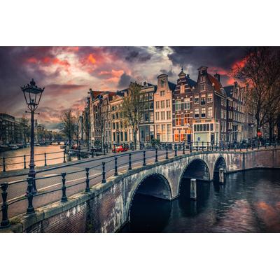 Fototapete PAPERMOON "Photo-Art ADRIAN POPAN, AMSTERDAM", bunt, B:4,5m L:2,8m, Vlies, Tapeten