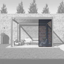 Paragon Outdoor Outdoor Lamellen Sichtschutz für Pergola Grand Tuscan 10 Grau   94x234cm