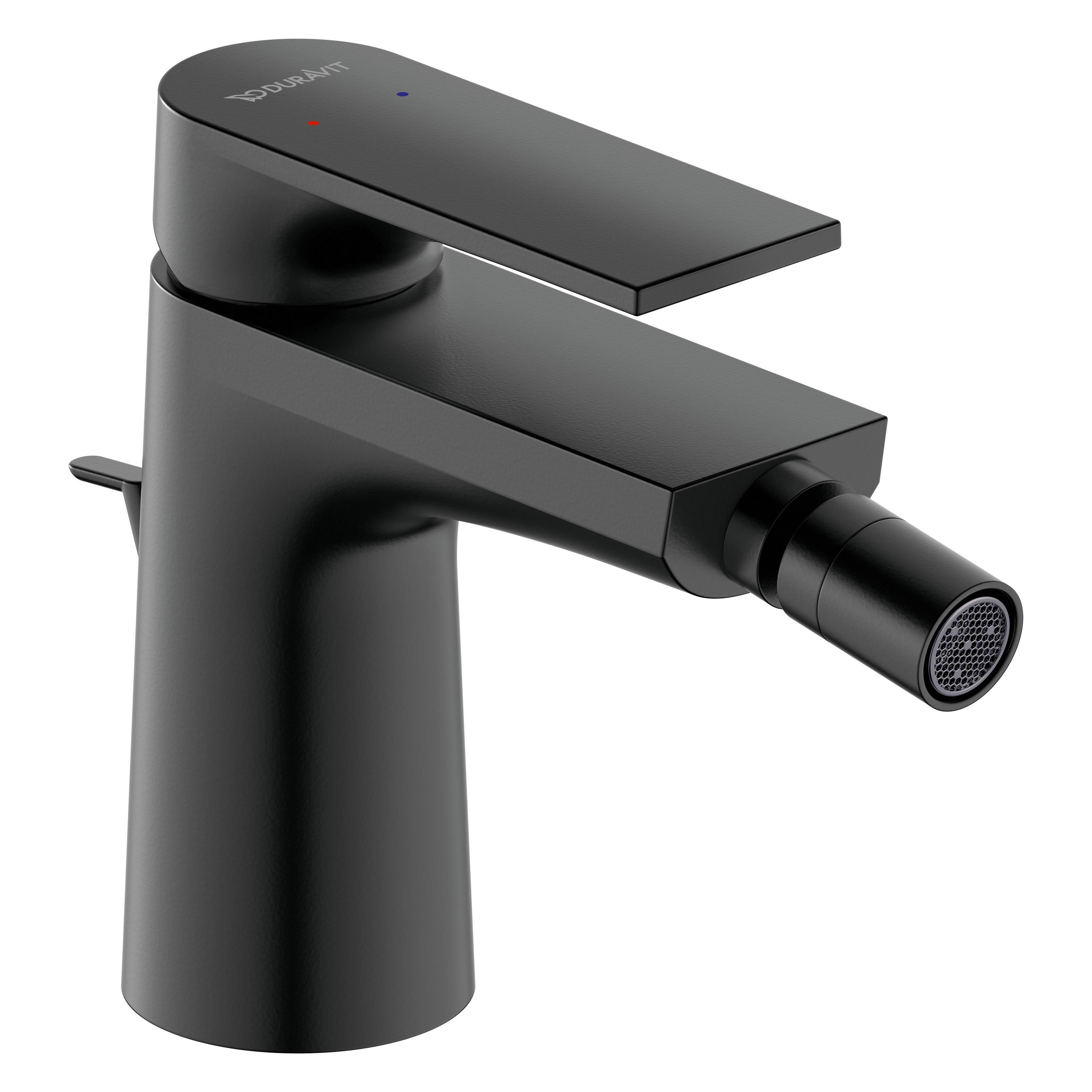 Duravit Einhebel-Bidetmischer Tulum Ausl 126mm m ZAG schwarz matt (TU2400001046)