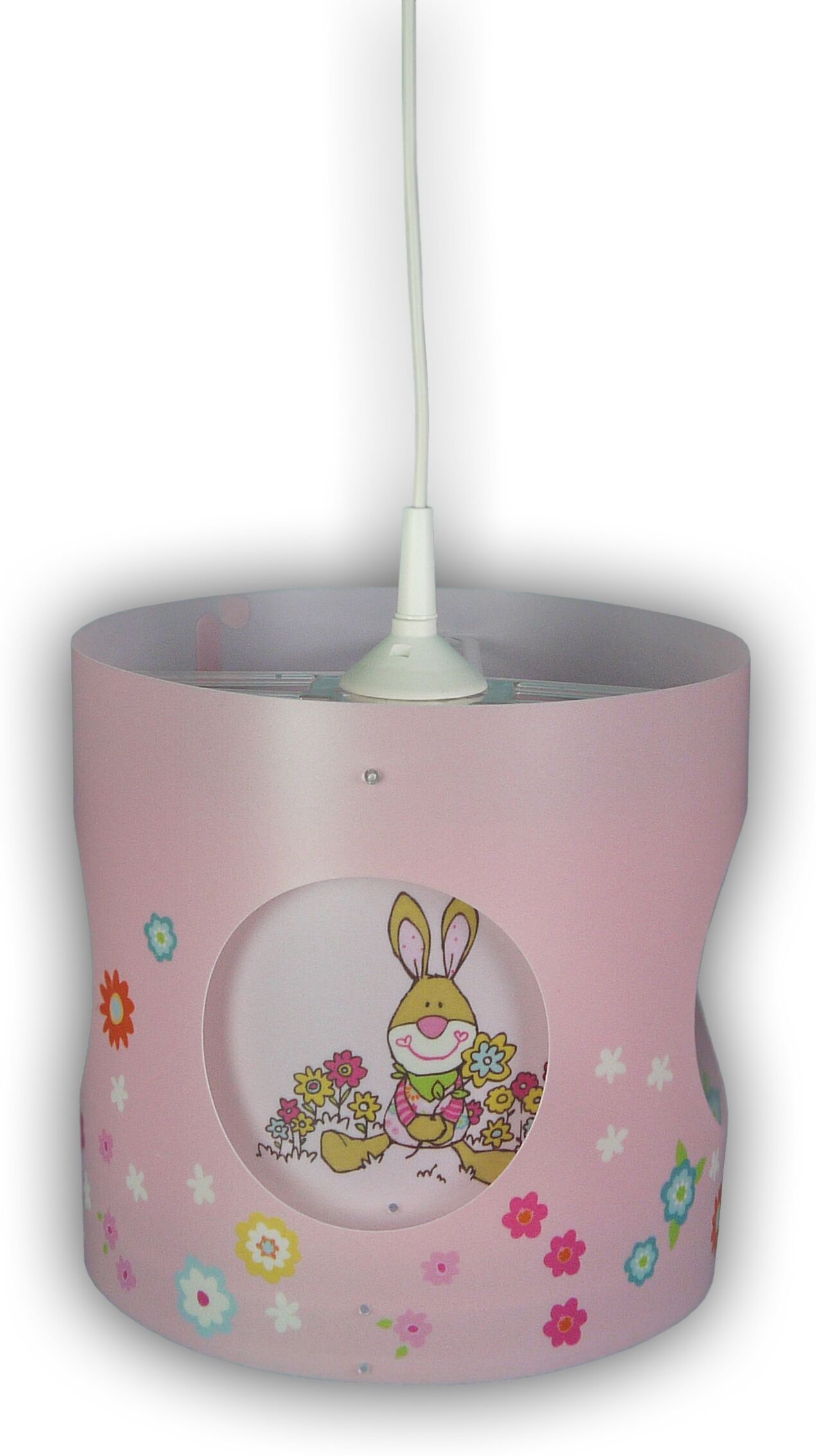NIERMANN Hängeleuchte "Bungee Bunny, Kinderlampe, Kinderzimmer", bunt, 1, Ø 25cm H: 27cm, 1 Stk., Leuchten, Der innere Lampenschrim dreht sich sobald das Licht eingeschaltet ist, Hängeleuchte