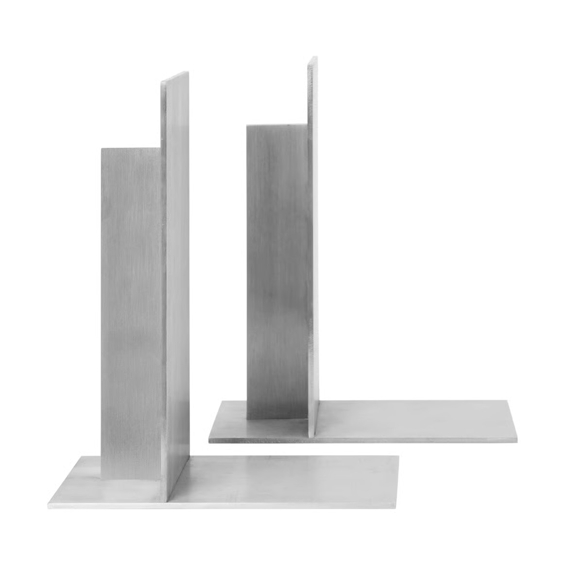 Ferm Living Lager boekensteun 2-pack Aluminium Zilver