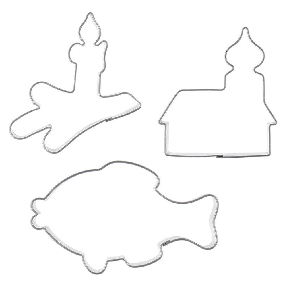 Lumarko Stahl-Ausstechformen für Plätzchen, 3 Stück (65526649)