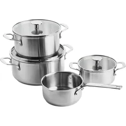 KitchenAid Stainless Steel Pannenset 4-delig, Pfannenset + Topfset, Silber
