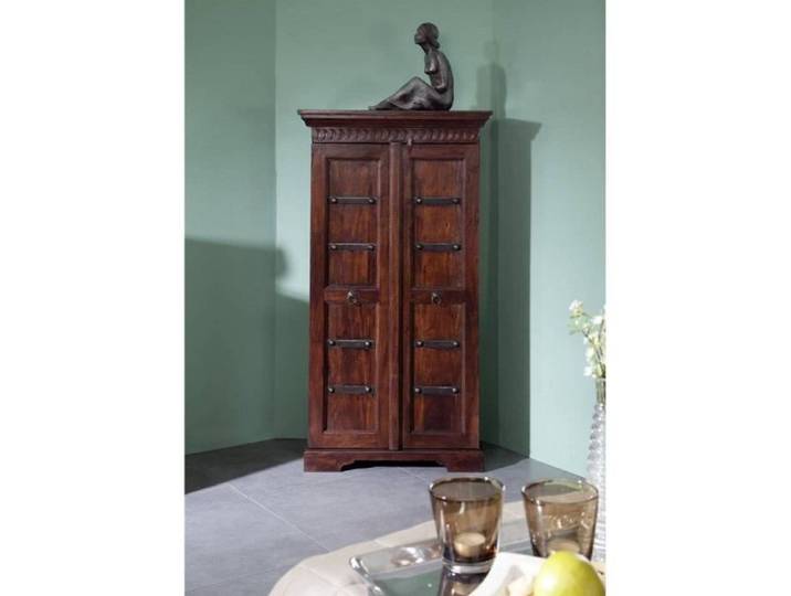 Armoire - Bois massif d'acacia laqué (Nougat) - Style colonial - OXFORD #518