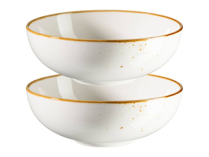 MÄSER Schüssel-Set 2-tlg. Pintar weiss/braun Porzellan D 22 cm 2 Stk - Schüssel-Set 2-tlg.