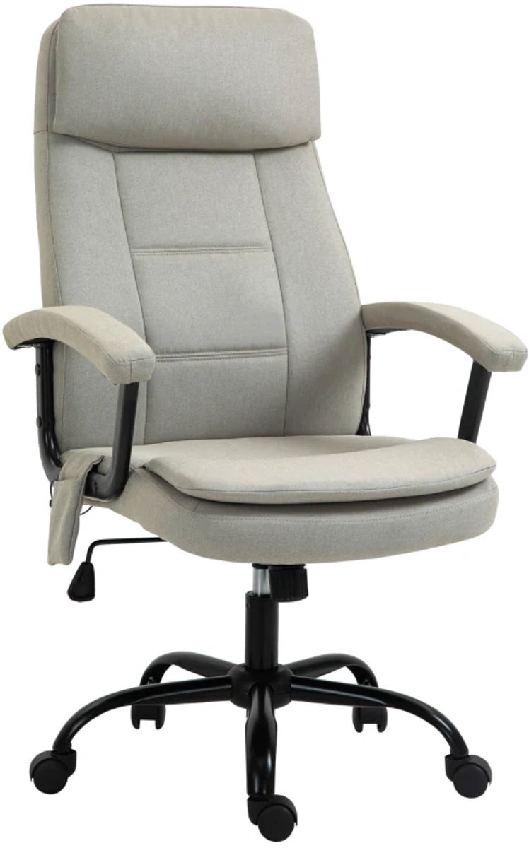 Zylaro Ergonomische Bureaustoel met Massagefunctie, Beige