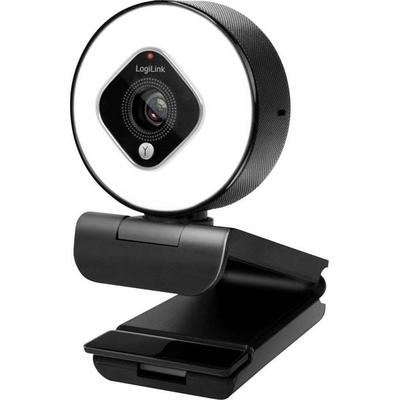 LogiLink UA0384 Full HD-Webcam Klemm-Halterung, Mikrofon