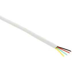 INLINE Modularkabel, 4adrig Flachband weiß, 100m Ring