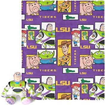 NCAA Disney Toy Story Buzz Lightyear Cameo Hugger Pillow & Silk Touch Throw Blanket Set