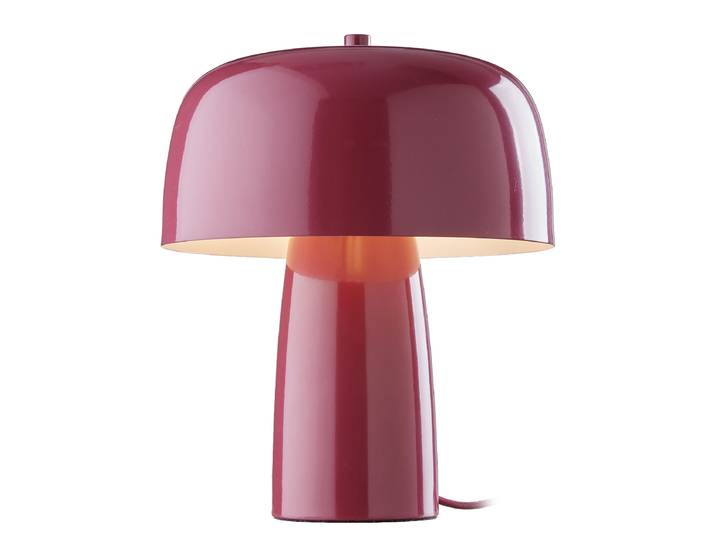 Tischleuchte LOOMY Ø 20cm Rot/Dunkelrot Stahl E27