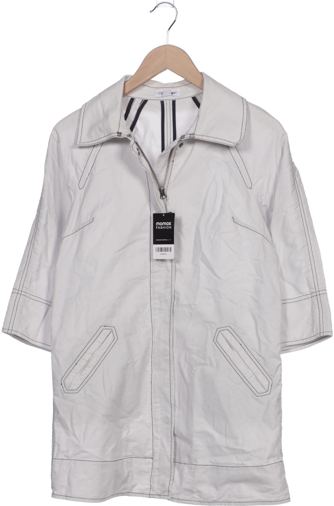Calvin Klein Damen Mantel, Hellblau, Gr. S, Baumwolle - Second Hand
