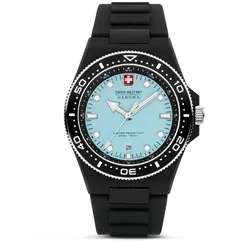 SWISS MILITARY HANOWA - OCEAN PIONEER - Silikomarmband - black - light blue dial