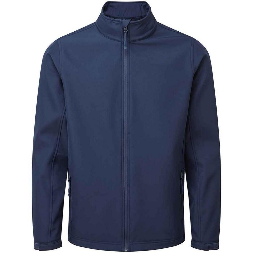 Premier Mens Recycled Wind Resistant Soft Shell Jacket (Marine)
