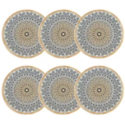 Novastyl - Set mit 6 Desserttellern Byzance aus Porzellan, 20 cm