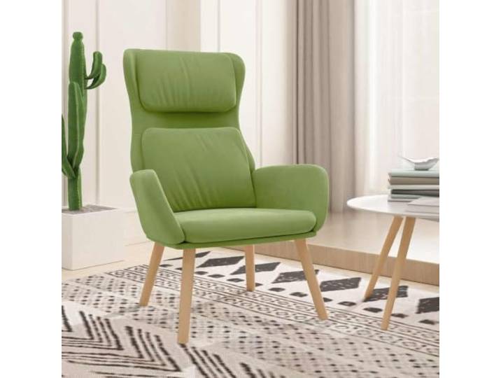 YUTAASU Relaxsessel Hellgruen Samt Wohnzimmer Thick Padded, Metal Frame, Rubberwood Legs, Armrests, Sturdy