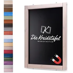 Die Kreidetafel Manufaktur Magnetische Kreidetafel - Magnettafel mit Holzrahmen / Taupe 30x50cm