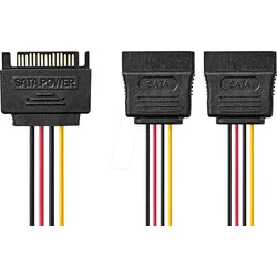 N CCGB73190VA015 - SATA Strom Stecker > 2x SATA Strom Buchse, 0,15 m