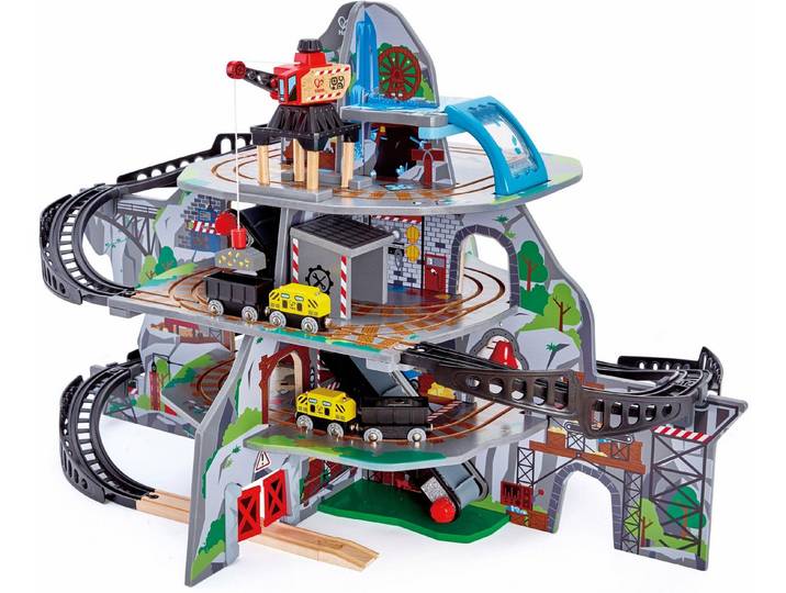 Hape Spielzeug-Eisenbahn Riesige Bergmine, 32-tlg., (Set, 32-tlg)