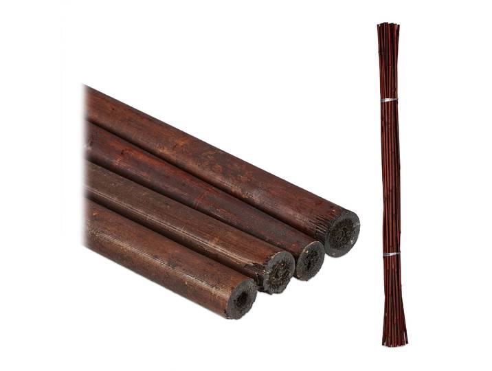 Pflanzstäbe 25er-Set 105cm Dunkelbraun