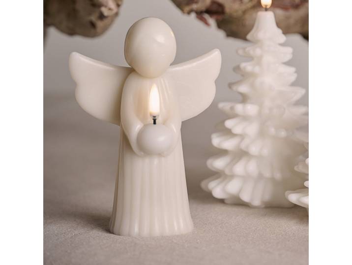 ANGEL LED-Kerze, creme, Wachs, Höhe 16 cm - Uyuni Lighting - Wohnzimmer - Sonstige - Einflammig