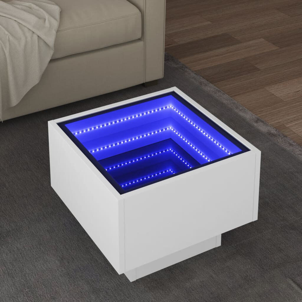 Metro Damaiah Square Side Table White 30cm H X 40cm W X 40cm D