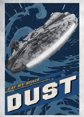 Inspire Picks Retro Galactic Space Poster Tatooine Inspired Sci Fi Canvas Wall Art 6 20x30cm