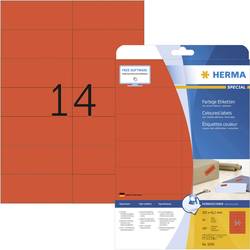 Herma 5059 Universal-Etiketten 105 x 42.3 mm Papier Rot 280 St. Permanent haftend Tintenstrahldrucker, Laserdrucker, Farblaserdrucker, Kopierer, Farbkopierer,