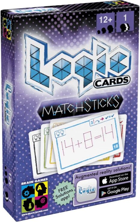 Brain Games Logic Cards MatchSticks Violet